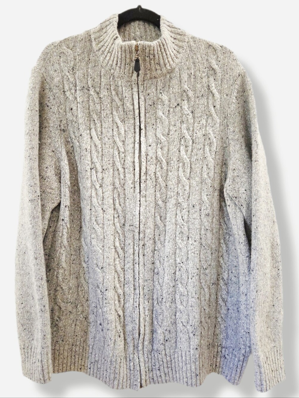 Vintage 90s Italian Zip Cardigan Lorenzo Magni | Wool Blend Unisex L-XL